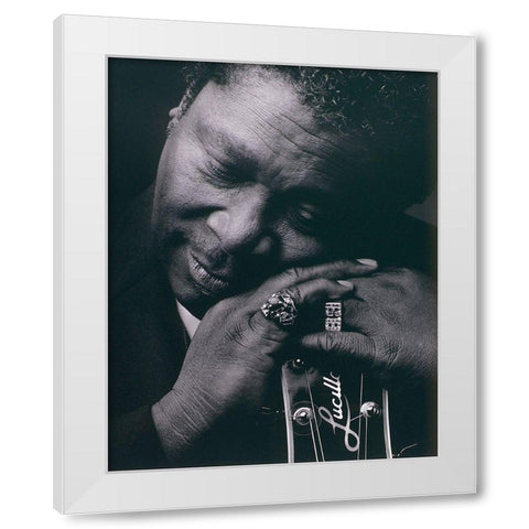 Bibi  White Modern Wood Framed Art Print by Unknown