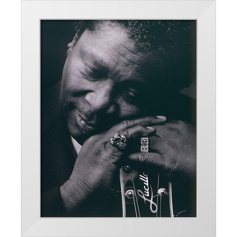 Bibi  White Modern Wood Framed Art Print by Unknown