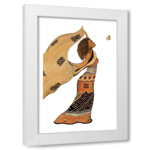 Emerging White Modern Wood Framed Art Print by Unknown