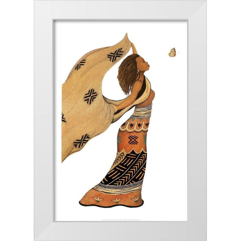 Emerging White Modern Wood Framed Art Print by Unknown