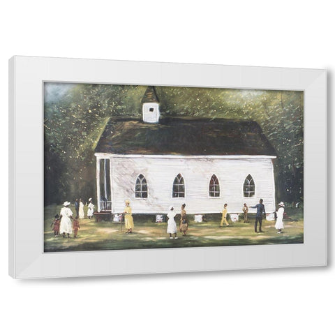 Grandmas Church White Modern Wood Framed Art Print by Unknown