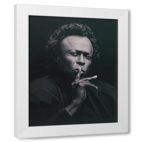 Smiles White Modern Wood Framed Art Print by Unknown