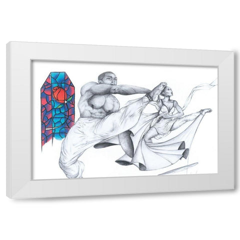 Lick White Modern Wood Framed Art Print by Unknown