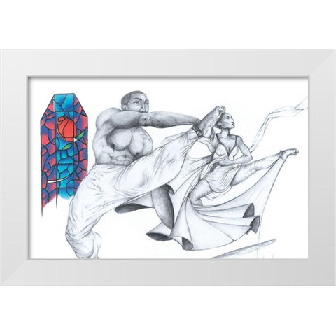 Lick White Modern Wood Framed Art Print by Unknown