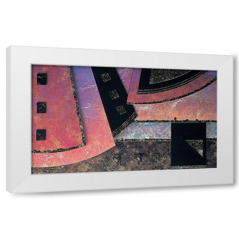 Mosaic Abstract I White Modern Wood Framed Art Print by Unknown