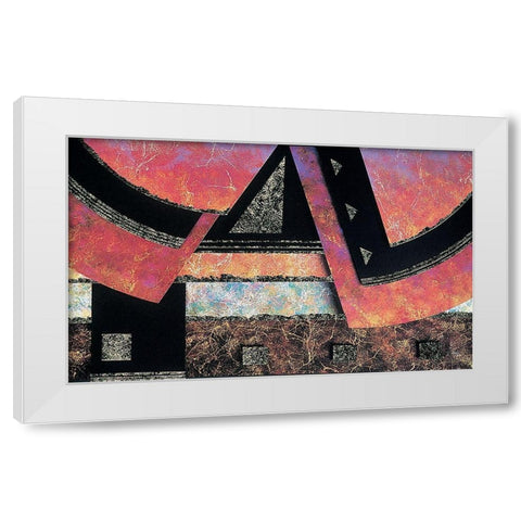 Mosaic Abstract II White Modern Wood Framed Art Print by Unknown