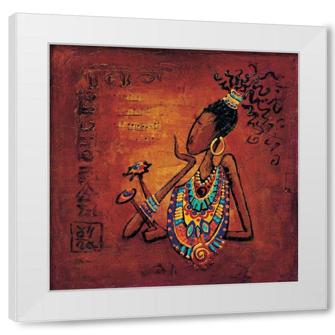 De vous a moi III White Modern Wood Framed Art Print by Vital, Isabelle