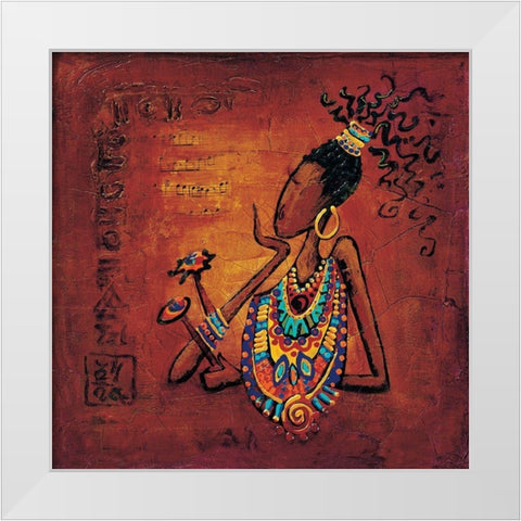 De vous a moi III White Modern Wood Framed Art Print by Vital, Isabelle