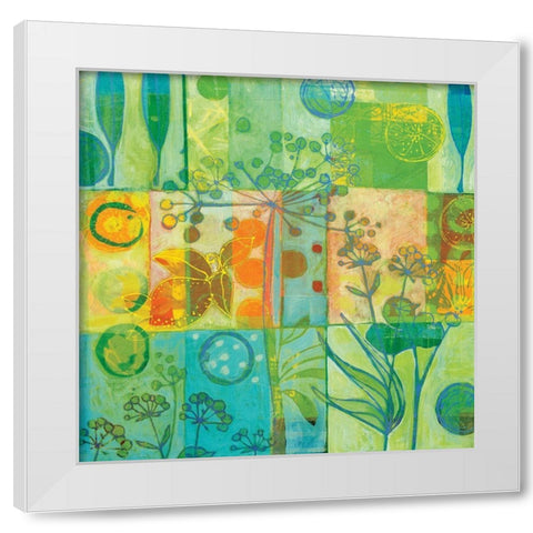 Silhouette organique White Modern Wood Framed Art Print by Carvalho, Cecile de