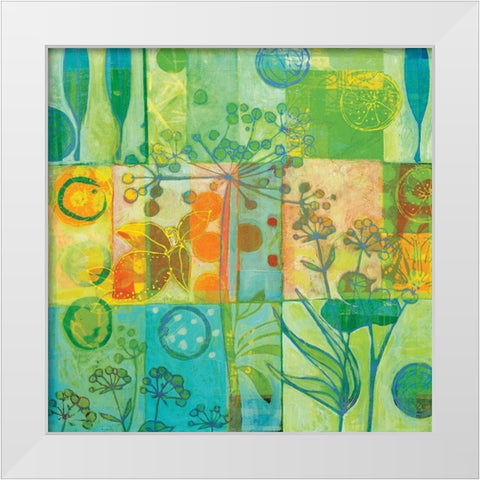 Silhouette organique White Modern Wood Framed Art Print by Carvalho, Cecile de