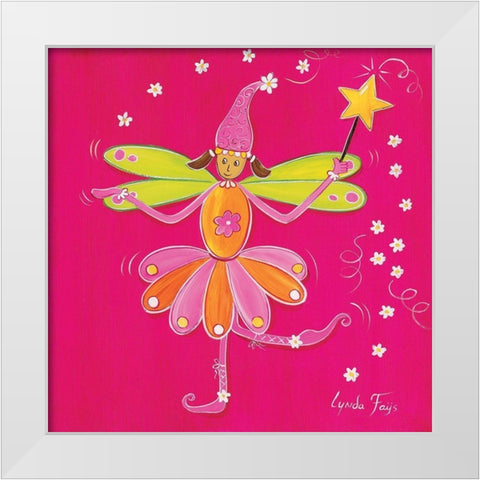 Fee I White Modern Wood Framed Art Print by Fays, Lynda