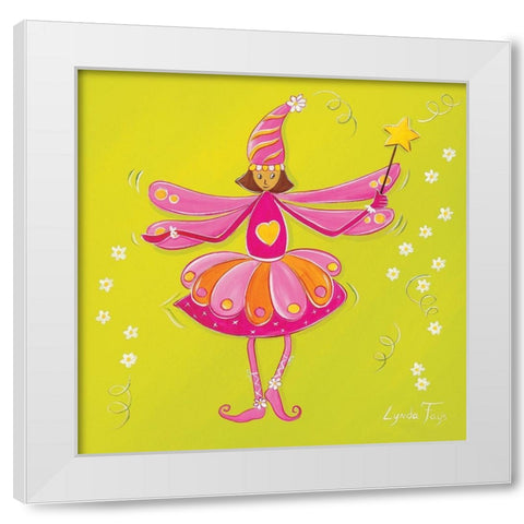 Fee II White Modern Wood Framed Art Print by Fays, Lynda