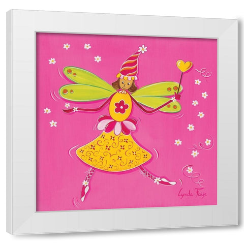 Fee III White Modern Wood Framed Art Print by Fays, Lynda