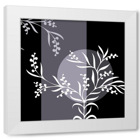 Crepuscule floral I White Modern Wood Framed Art Print by Desire, Magalie