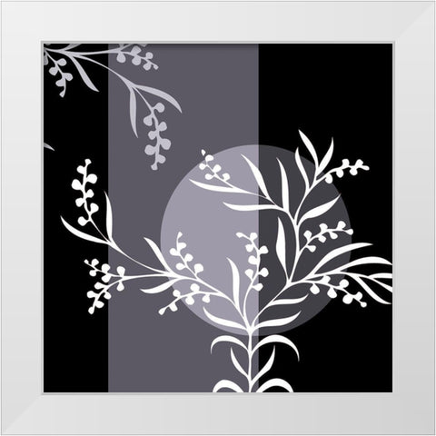 Crepuscule floral I White Modern Wood Framed Art Print by Desire, Magalie