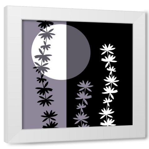 Crepuscule floral II White Modern Wood Framed Art Print by Desire, Magalie