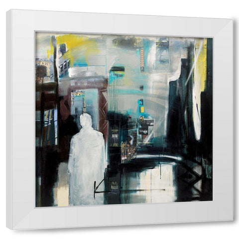 6 feet deep White Modern Wood Framed Art Print by Kim