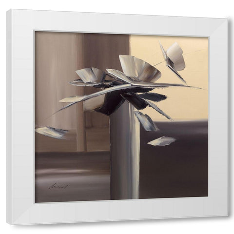 Purete White Modern Wood Framed Art Print by Tramoni, Oliver