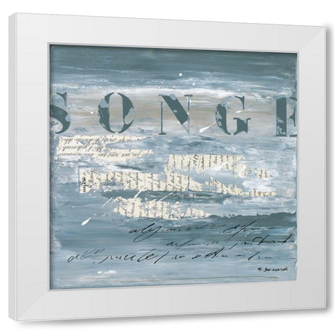 Songe White Modern Wood Framed Art Print by Boissonot, Michelle