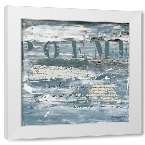 Poeme White Modern Wood Framed Art Print by Boissonot, Michelle
