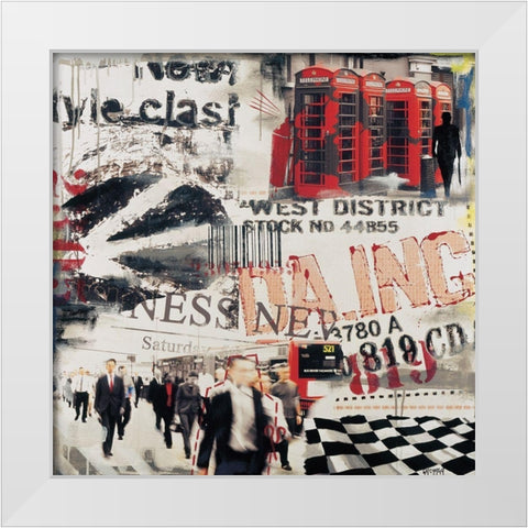 London West District White Modern Wood Framed Art Print by Gachaga, Vincent