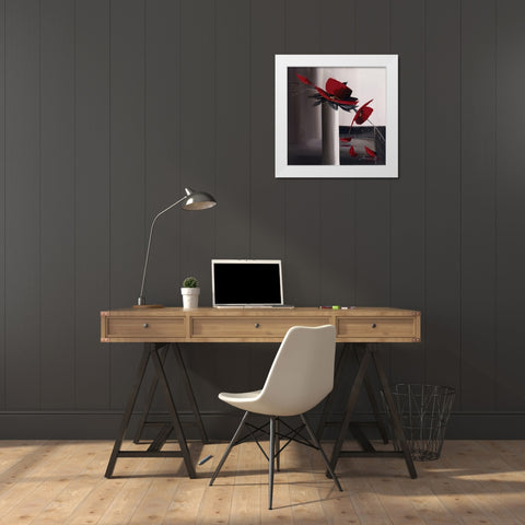 Geometrie florale I White Modern Wood Framed Art Print by Tramoni, Oliver