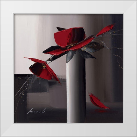 Geometrie florale II White Modern Wood Framed Art Print by Tramoni, Oliver