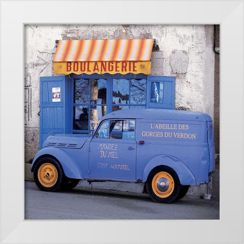 La Juva 4 bleue White Modern Wood Framed Art Print by Lautier, Julien