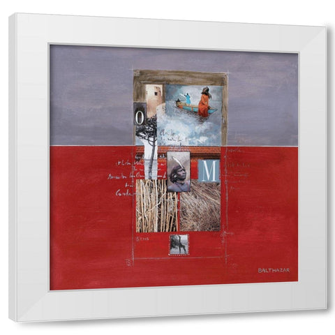 La-Haut White Modern Wood Framed Art Print by Balthazar