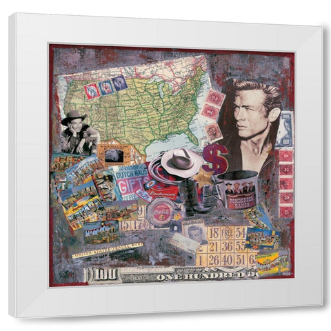 Ponderosa ranch White Modern Wood Framed Art Print by Sigrid, M.