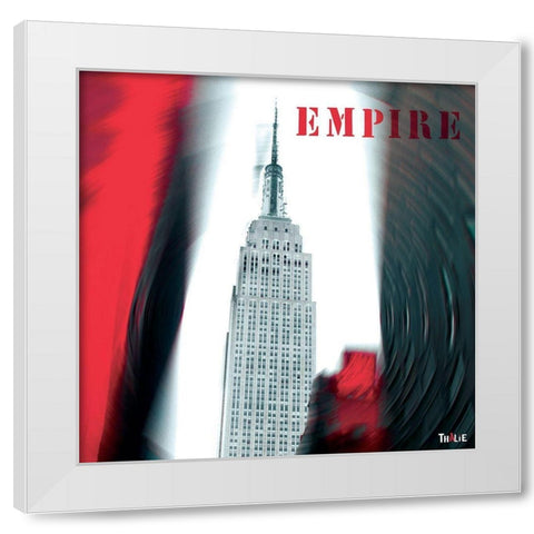 Empire White Modern Wood Framed Art Print by Thalie