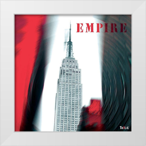 Empire White Modern Wood Framed Art Print by Thalie