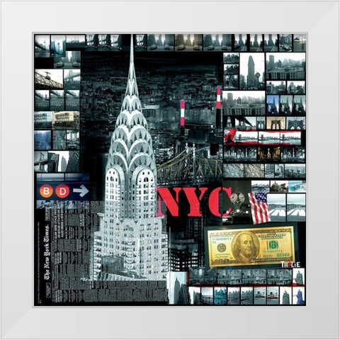 Melting pot White Modern Wood Framed Art Print by Thalie