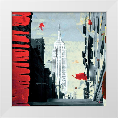 Wind White Modern Wood Framed Art Print by Thalie