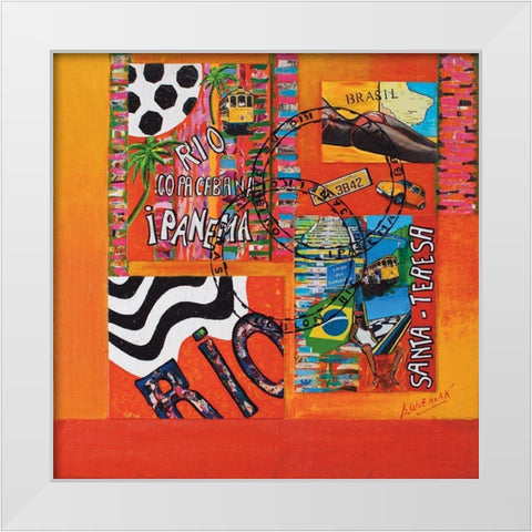 Rio de Janeiro White Modern Wood Framed Art Print by Wozniak, Sophie