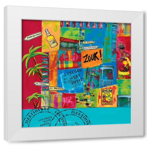 Zouc White Modern Wood Framed Art Print by Wozniak, Sophie