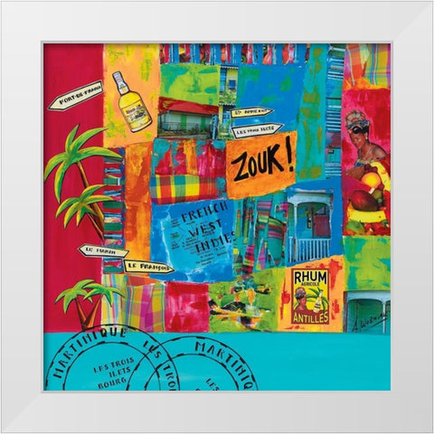 Zouc White Modern Wood Framed Art Print by Wozniak, Sophie