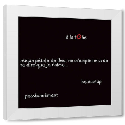 Aucun peÂ´tale White Modern Wood Framed Art Print by Cilpa, Audrey and Fabrice