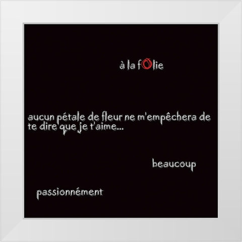 Aucun peÂ´tale White Modern Wood Framed Art Print by Cilpa, Audrey and Fabrice