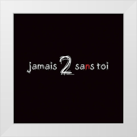 Jamais 2 White Modern Wood Framed Art Print by Cilpa, Audrey and Fabrice