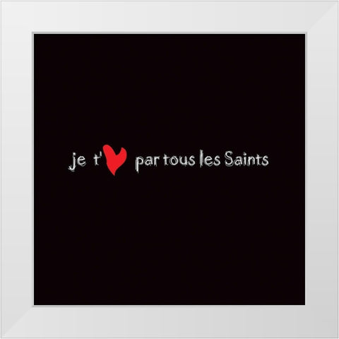 Par tous White Modern Wood Framed Art Print by Cilpa, Audrey and Fabrice