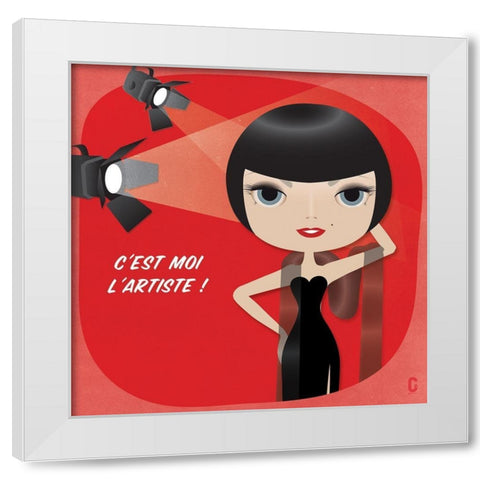 Nenette Star White Modern Wood Framed Art Print by Nolf, Cecile