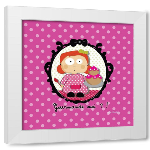 Gourmande White Modern Wood Framed Art Print by Fifi, Bastille