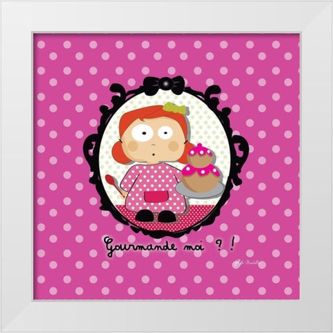 Gourmande White Modern Wood Framed Art Print by Fifi, Bastille