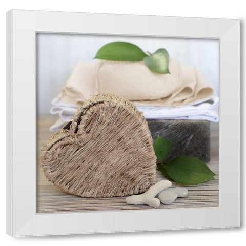 CÅ“ur de Spa White Modern Wood Framed Art Print by Chatelain, Sonia