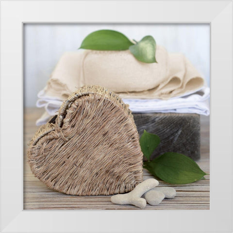 CÅ“ur de Spa White Modern Wood Framed Art Print by Chatelain, Sonia