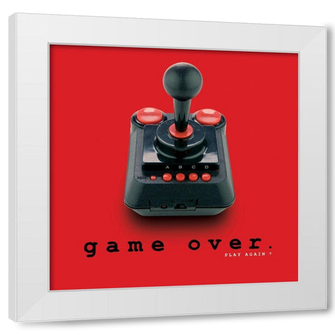 Game over White Modern Wood Framed Art Print by BRAUN Studio