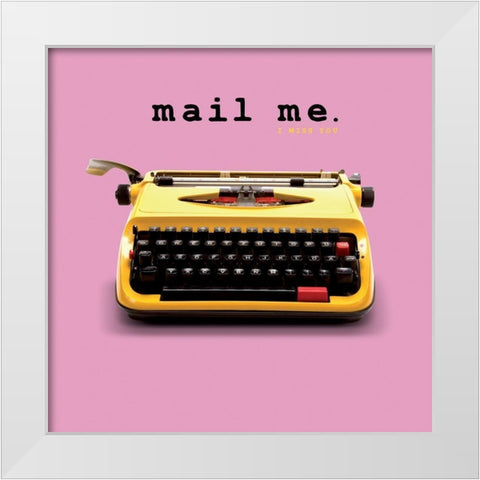 Mailme White Modern Wood Framed Art Print by BRAUN Studio