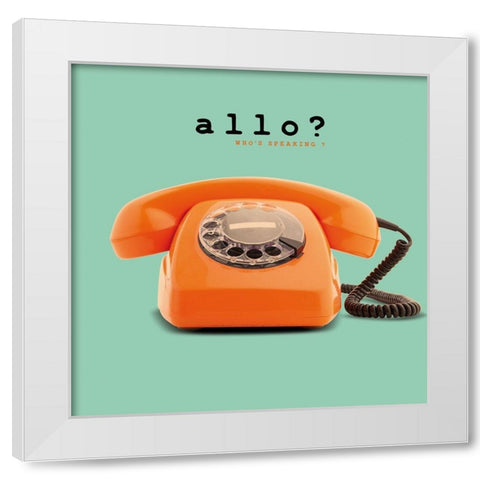 Allo ? White Modern Wood Framed Art Print by BRAUN Studio