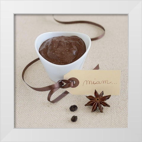 Choco Gourmand I White Modern Wood Framed Art Print by Chatelain, Sonia